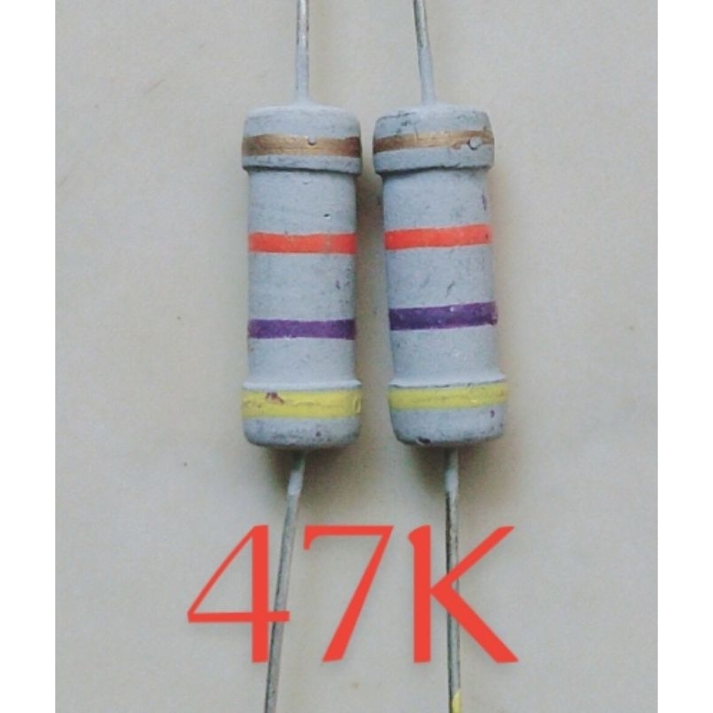 ,1 BIJI RESISTOR 47K, 2 WAT KARBON 5 %