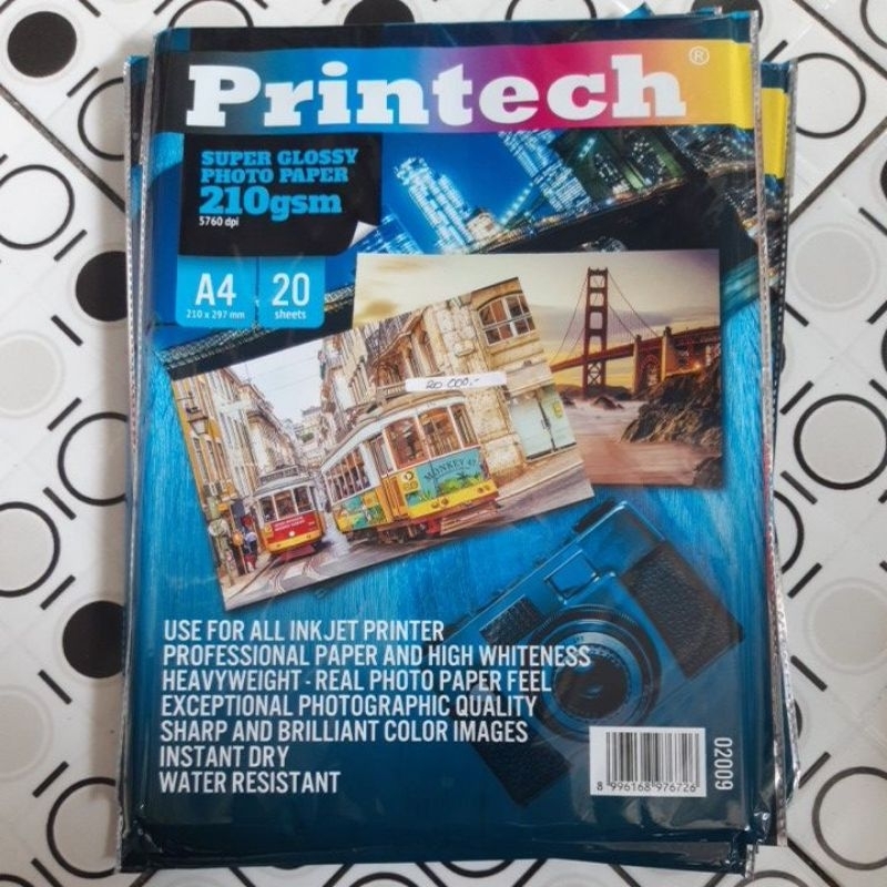 

Kertas Foto A4 Super Glossy Photo Paper 210 gsm