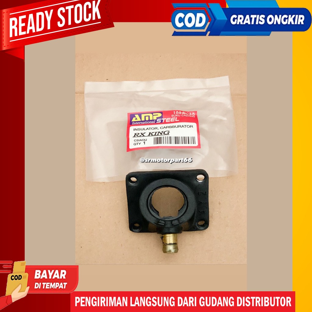 MANIPOL, INSULATOR, CARBURATOR RX KING merek AMP