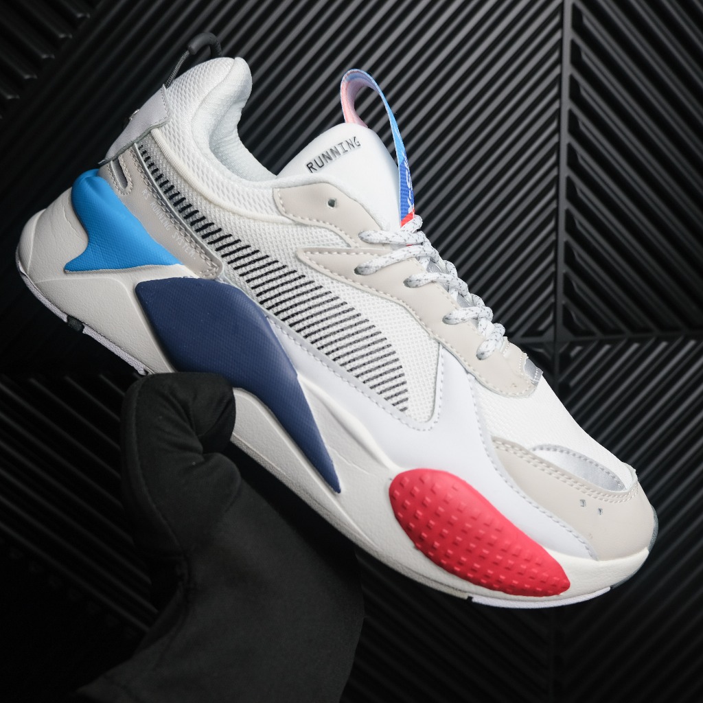 Puma RSX BMW White Blue Grey Motorsport RS-X Putih Abu Biru Running System  339999-01