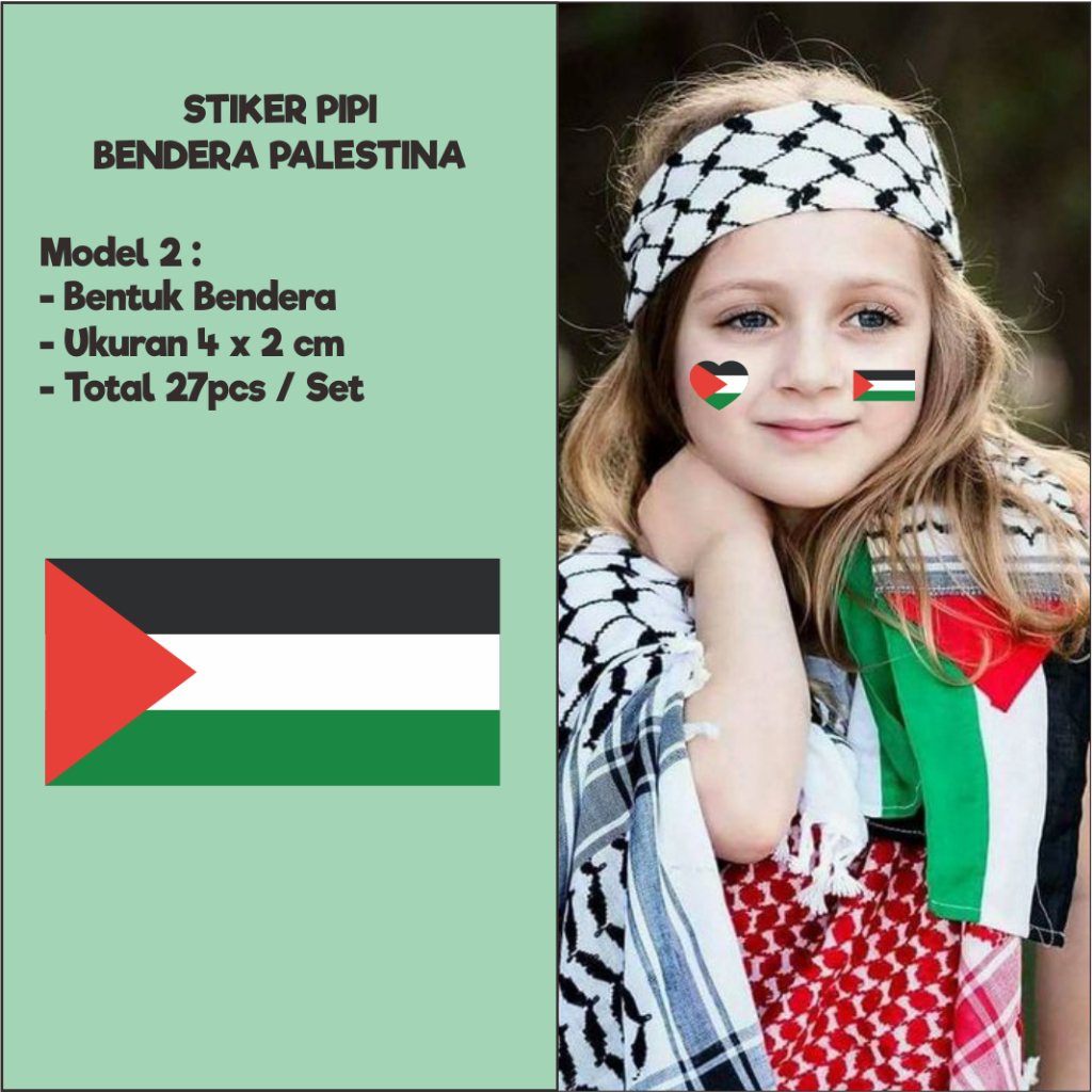 

Sticker Pipi Bendera Palestina Palestine 1 Set isi 20 sampai 27 pcs