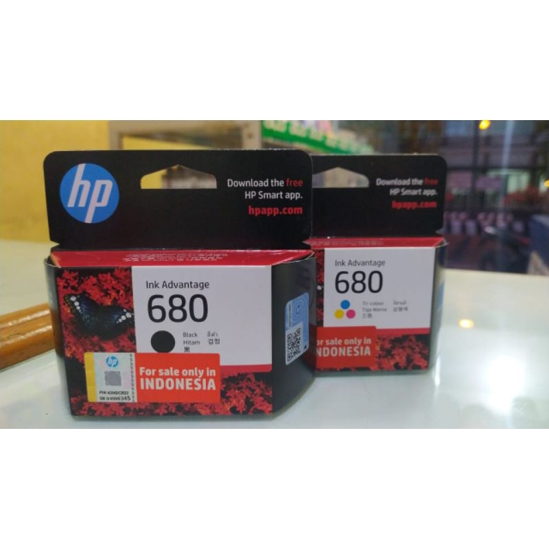 Cartridge Printer HP 680 Hitam & Warna // BLACK & COLOUR
