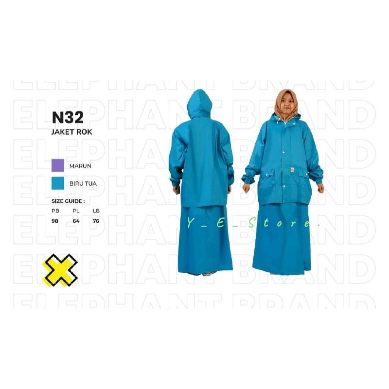 Jas Hujan Nylon Monas N32 Jaket Rok.