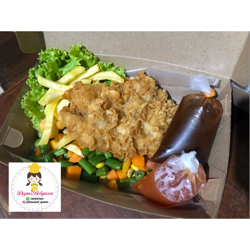 

paket catering crispy chicken steak minimal 20porsi