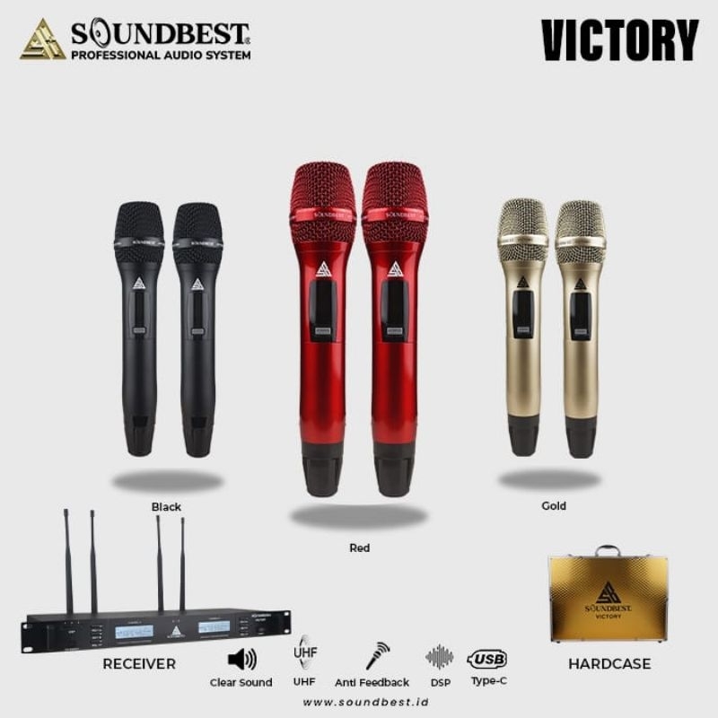 Mic Wireless Soundbest Victory Microphone Handhell Original Soundbest