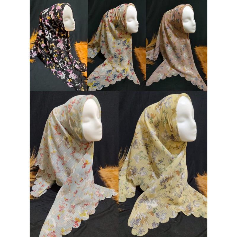 jilbab segi empat imah scarf 110cm x 110cm