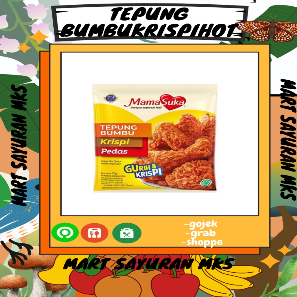 

70gram mama suka Tepung Bumbu Krispi Pedas