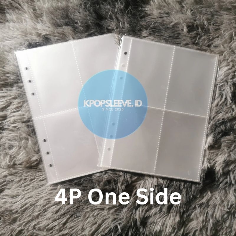 

(10 LEMBAR) ONE SIDE Sleeve Photocard Binder A5 Notebook Diary 6 Ring Clear