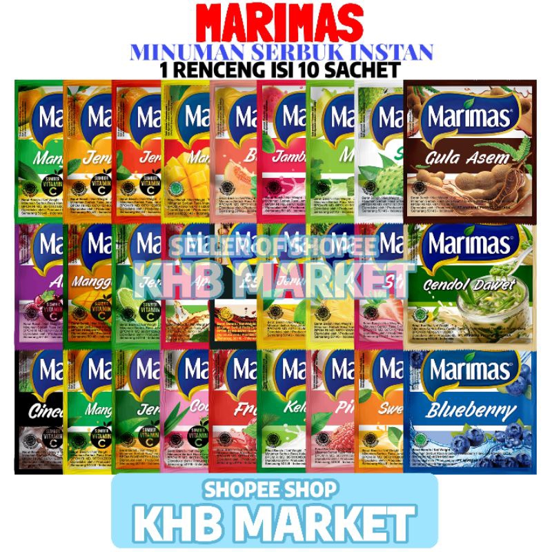 

Marimas Minuman 1 Renceng Isi 10 Sachet