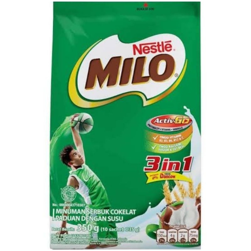 

Milo 3in1 Activ-Go Polybag Minuman Bubuk [10 x 35 g]