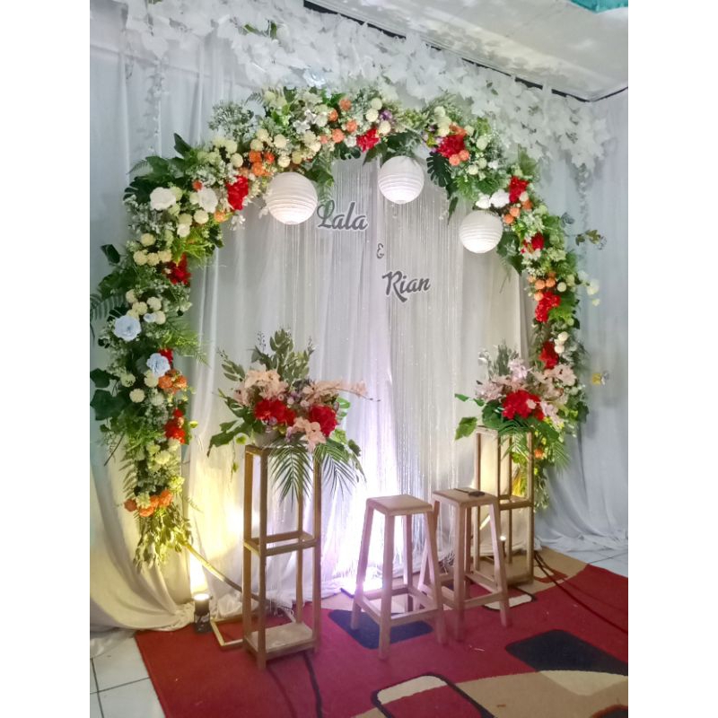 pembayaran sewa backdrop lamaran/engagement/akad