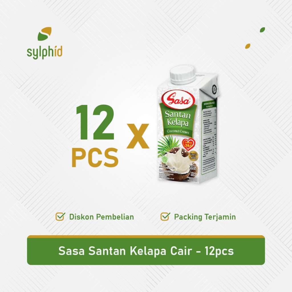 

Santan Kelapa Cair Instan Sasa 200 ml / Coconut Cream (12 pcs)