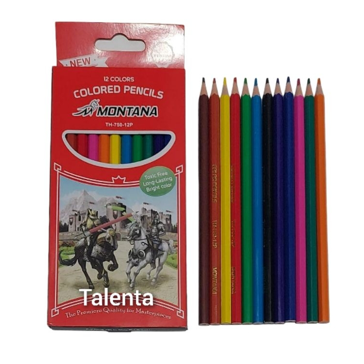 

➡✡✼ Pensil Warna MONTANA Panjang TH-750-12P 12 Warna
