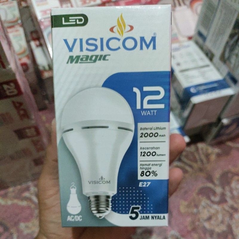 Bola Lampu LED AC/DC VISICOM Magic 12W 18W , Lampu Emergency VISICOM Magic 12w 18w