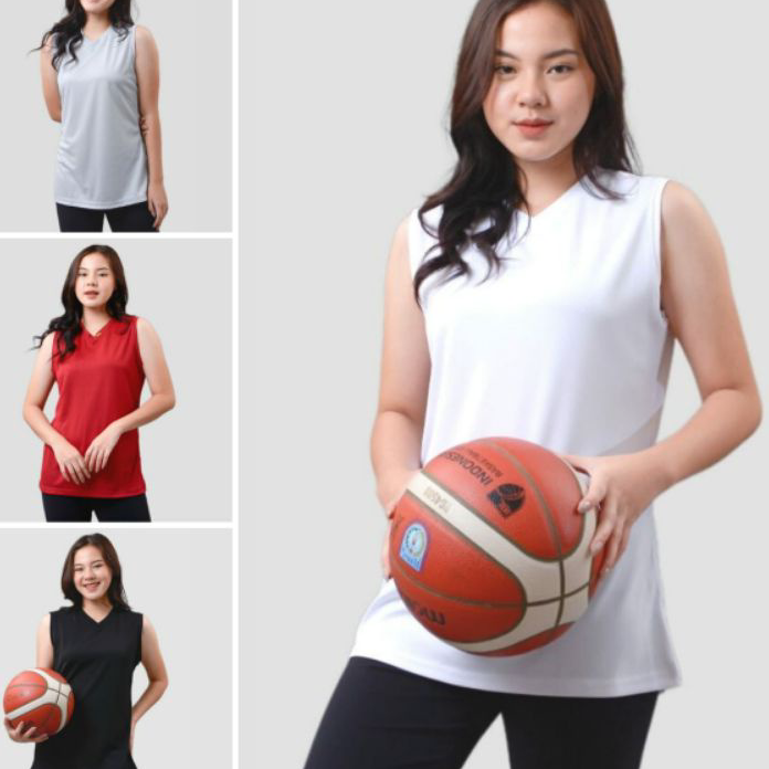Terlaku,, Jersey basket polos cewek baju olahraga wanita polos bahan drifit.
