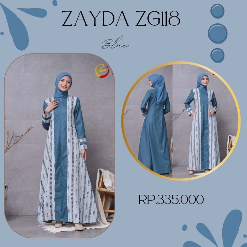 ZAYDA Gamis Terbaru Artikel ZG118 ZG120 ZG99 Blue Series Ory By Zayda