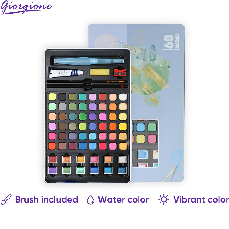 

Diskon Giorgione Cat Air Solid Watercolor Paint Set Pearlescent Pigment 60 Warna Alat Cat Air Lukis Anak ZG-60