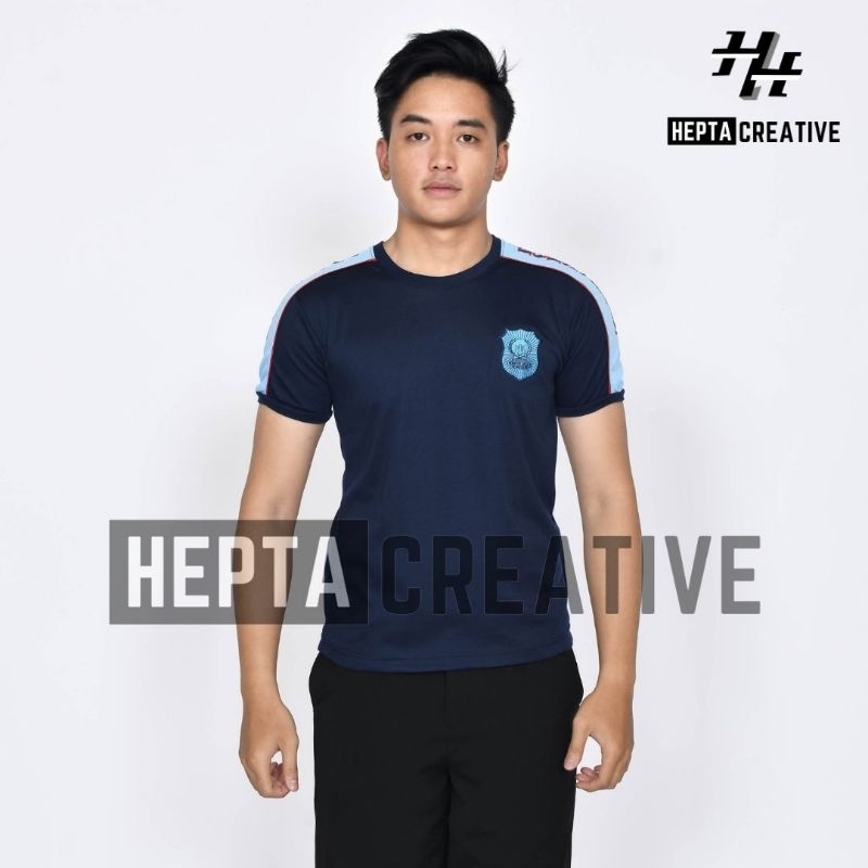 [HEPTA CREATIVE] KAOS VAVING POLSUSPAS LENGAN PENDEK WARNA NAVY KAOS PRISON POLICE