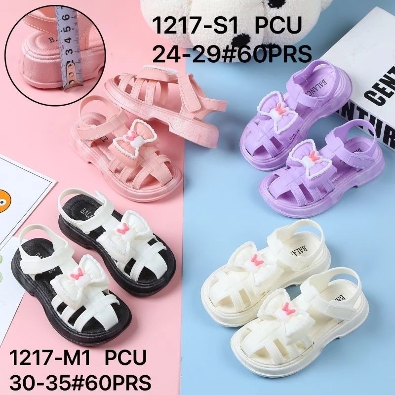 Sandal Jelly Gladiator Anak Perempuan Model Pita Lucu Fashion Terbaru Import Balance 1217