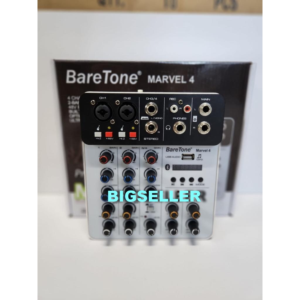 Mixer Audio 4 Channel Baretone Marvel4 Original Baretone Marvel 4