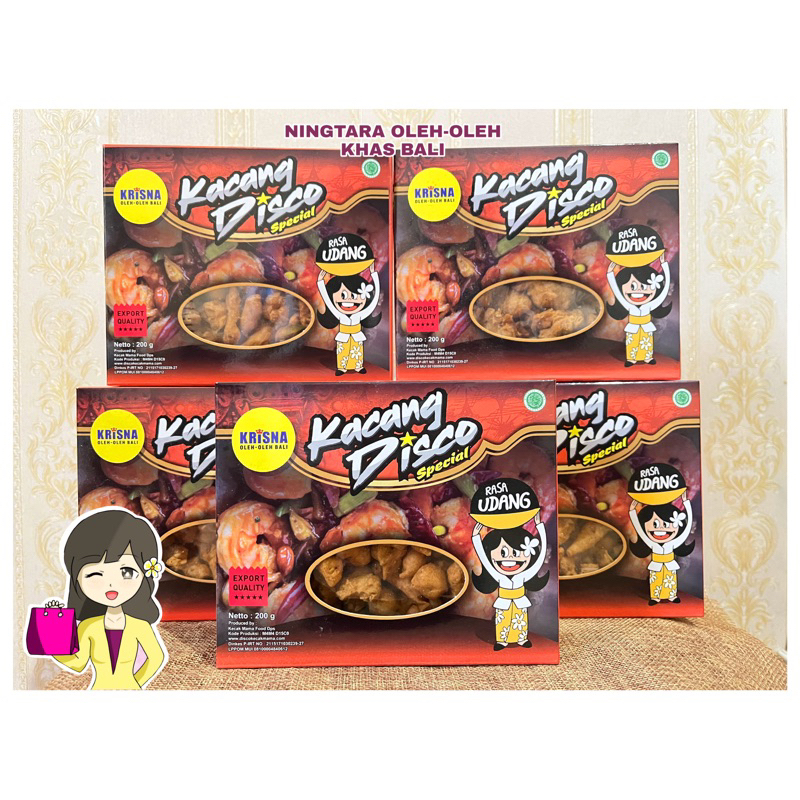 

KACANG DISCO SPECIAL KRISNA 200GR OLEH-OLEH KHAS BALI (RASA CUMI BAKAR, EXTRA PEDAS, IKAN BAKAR, KEJU, ORIGINAL, PIZZA, SARI KEDELAI, UDANG)