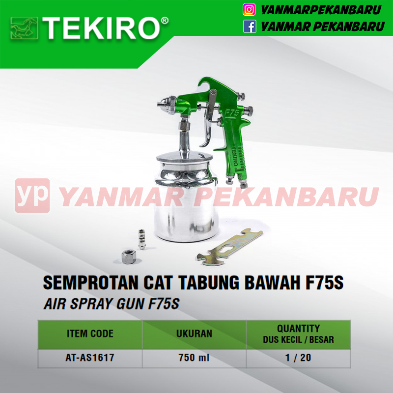 Spray Gun Semprotan Cat Tabung Bawah TEKIRO F 75 S
