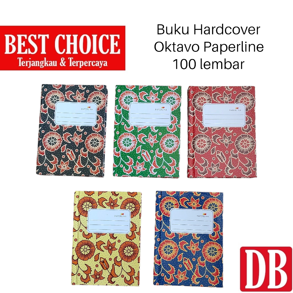 

Buku Oktavo /A6 Hardcover Paperline 100 lembar (1 pcs)