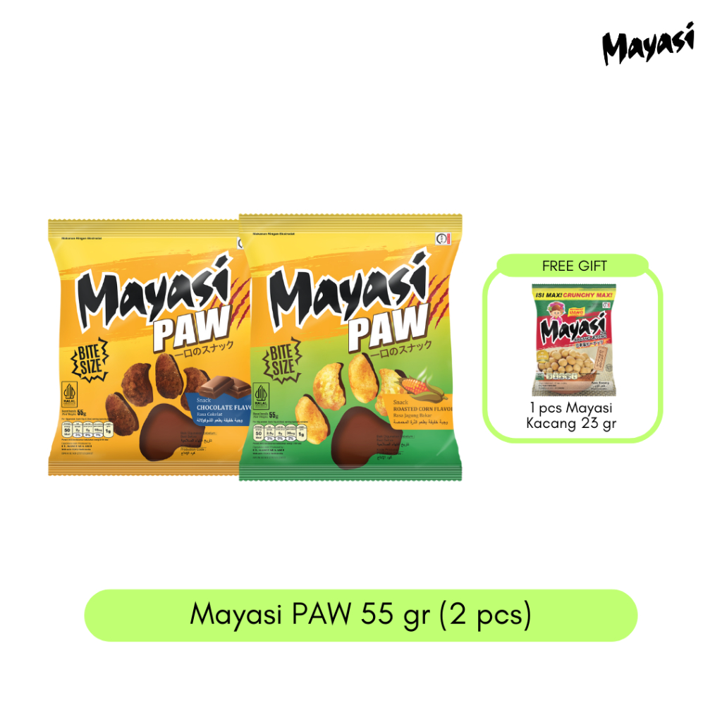 

[Buy 2 Get 1] Mayasi PAW 55 gr (2 pcs) + FREE Mayasi Kacang 23 gr