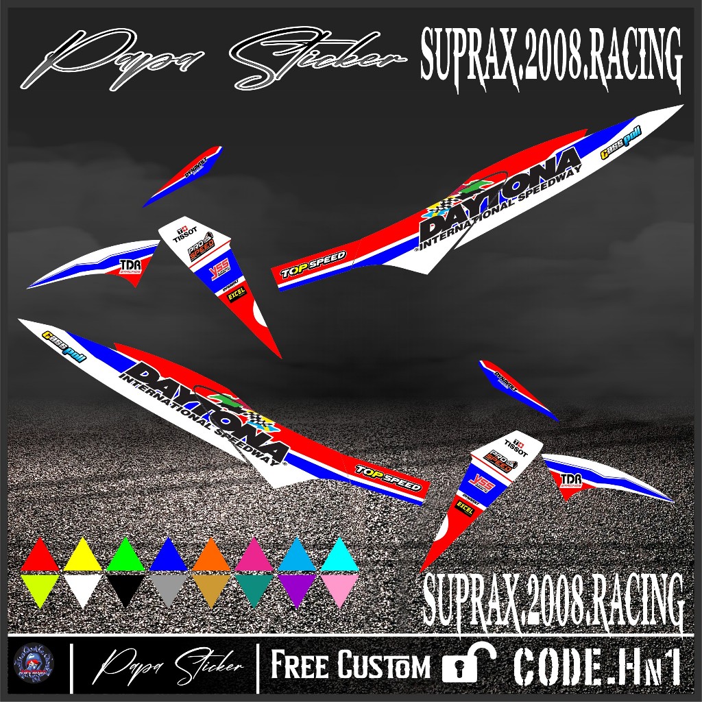 STRIPING VARIASI SUPRA X 125 2008 - STIKER SUPRA X 125 STICKER SUPRA X 2008 RACING Hn1