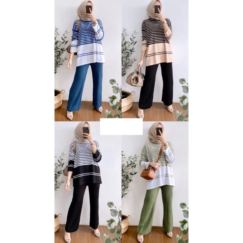 Setelan wanita rajut | setelan wanita import