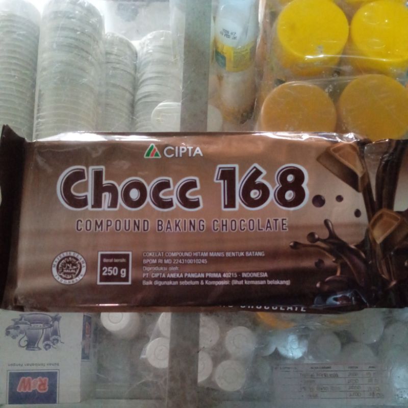 

COKLAT BATANGAN COMPOUND BAKING CHOCOLATE CHOCC 168 BERAT 250 GRAM