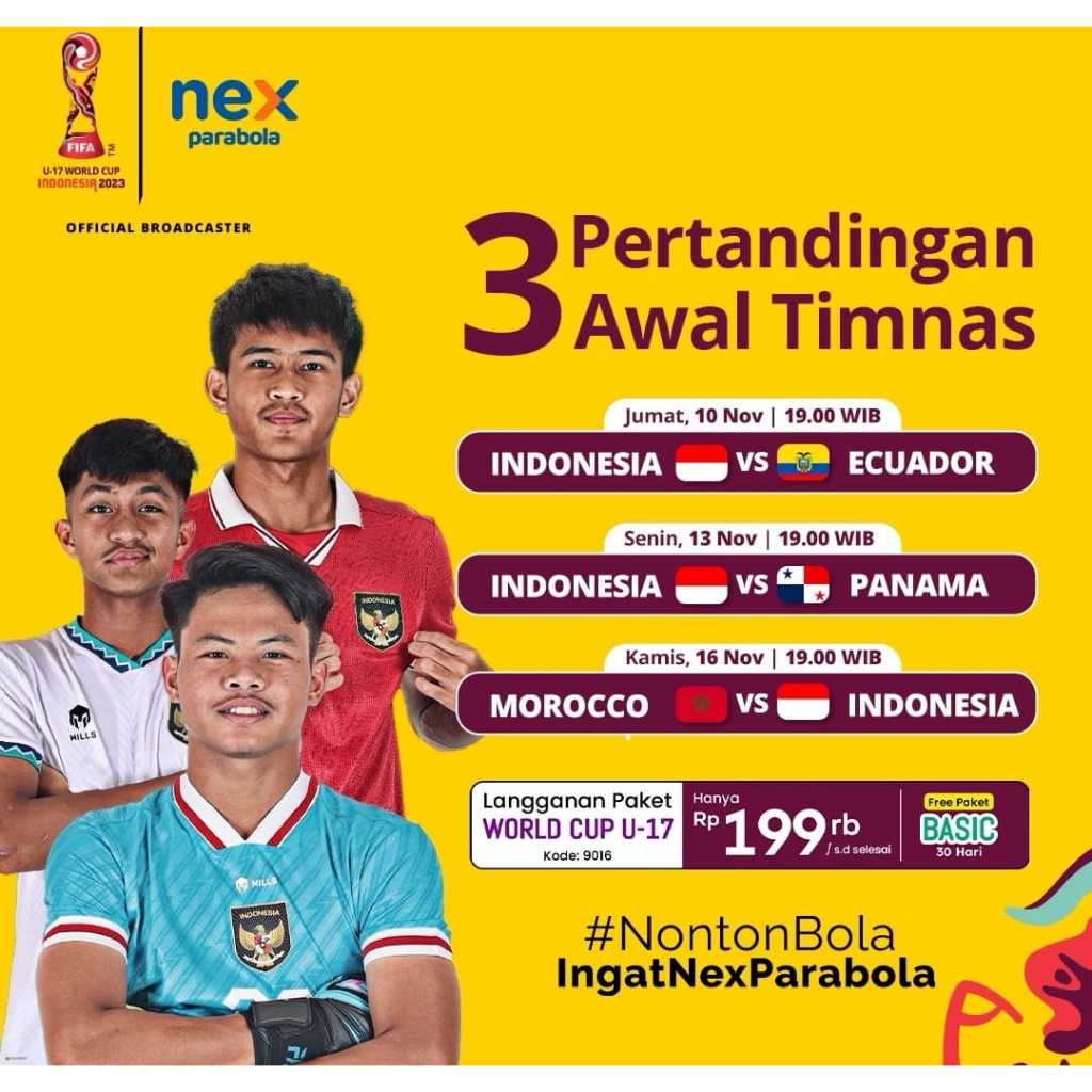 Paket Piala Dunia World Cup U17 Indonesia Nex Parabola