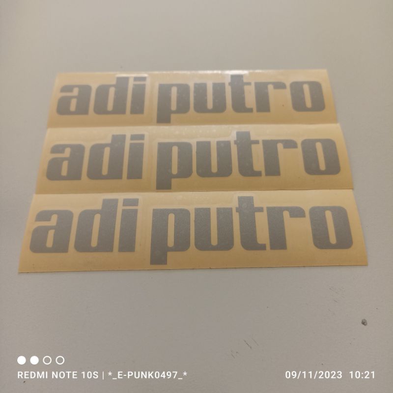 Stiker Tulisan Adi Putro Stiker Adi Putro