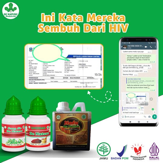 Obat HIV AIDS Penyakit Kelamin Menular Seksual Laki Wanita Paling Ampuh Sembuh Total Ori Herbal De N