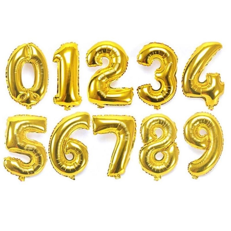 balon huruf gold 80cm