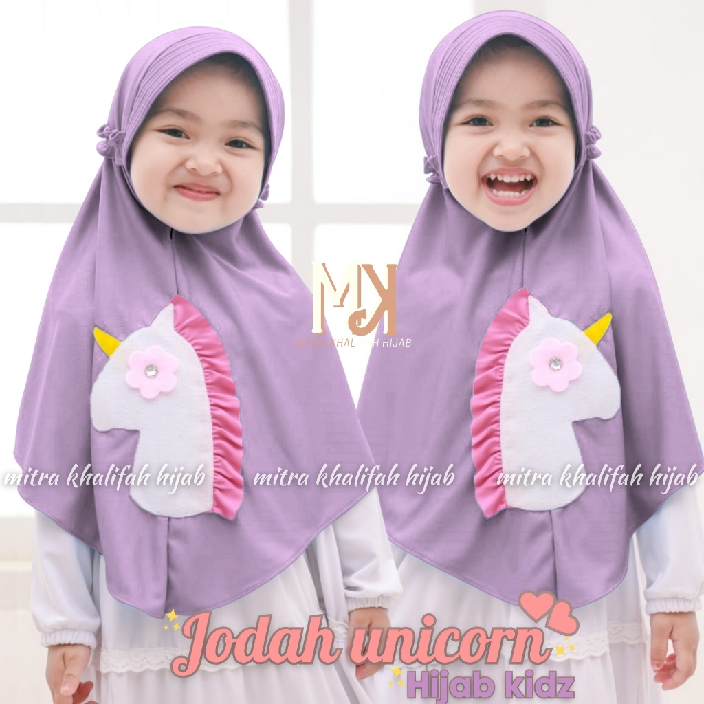 Promo Murah  Hijab Anak TK Jodah Uniqorn / Hijab Anak TK Kekinian / Hijab Anak TK Tali Karet / Jilba