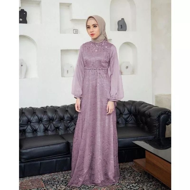 [TERBARU] GAMIS BROKAT SALWA /  GAMIS PESTA / GAMIS LAMARAN / GAMIS TUNANGAN / GAMIS KONDANGAN / COD