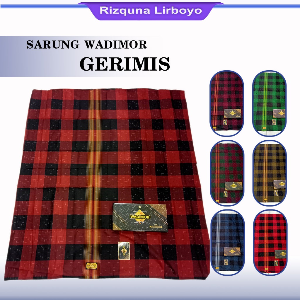 Sarung tenun WADIMOR motif HUJAN GERIMIS Sarong dewasa oleh oleh haji