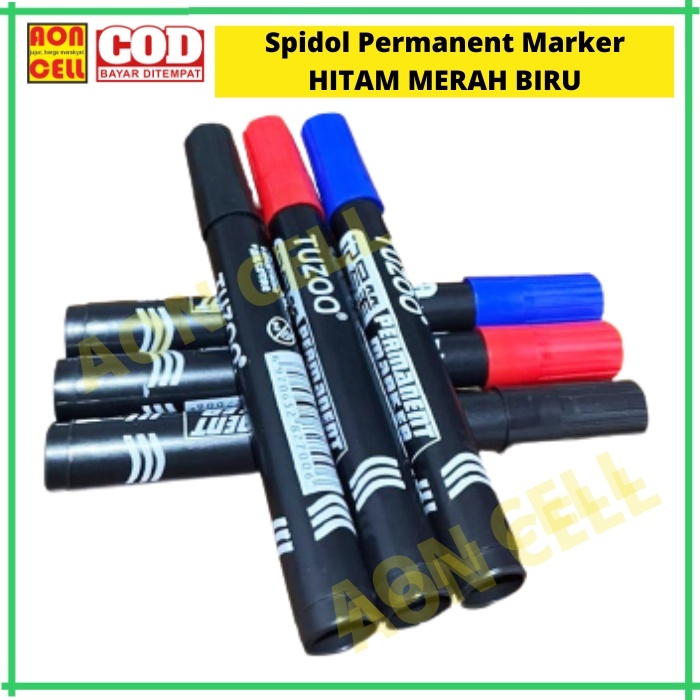 

Spidol Permanent Marker Permanen Hitam Merah Biru Tinta Refill able