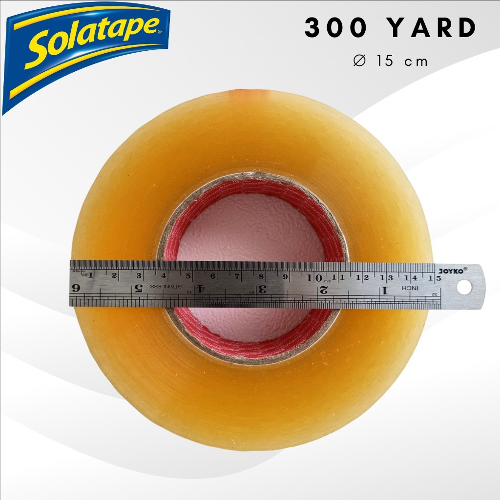 

Lakban Jumbo Bening-Cokelat SOLATAPE | 2inch 45mm x 300yard