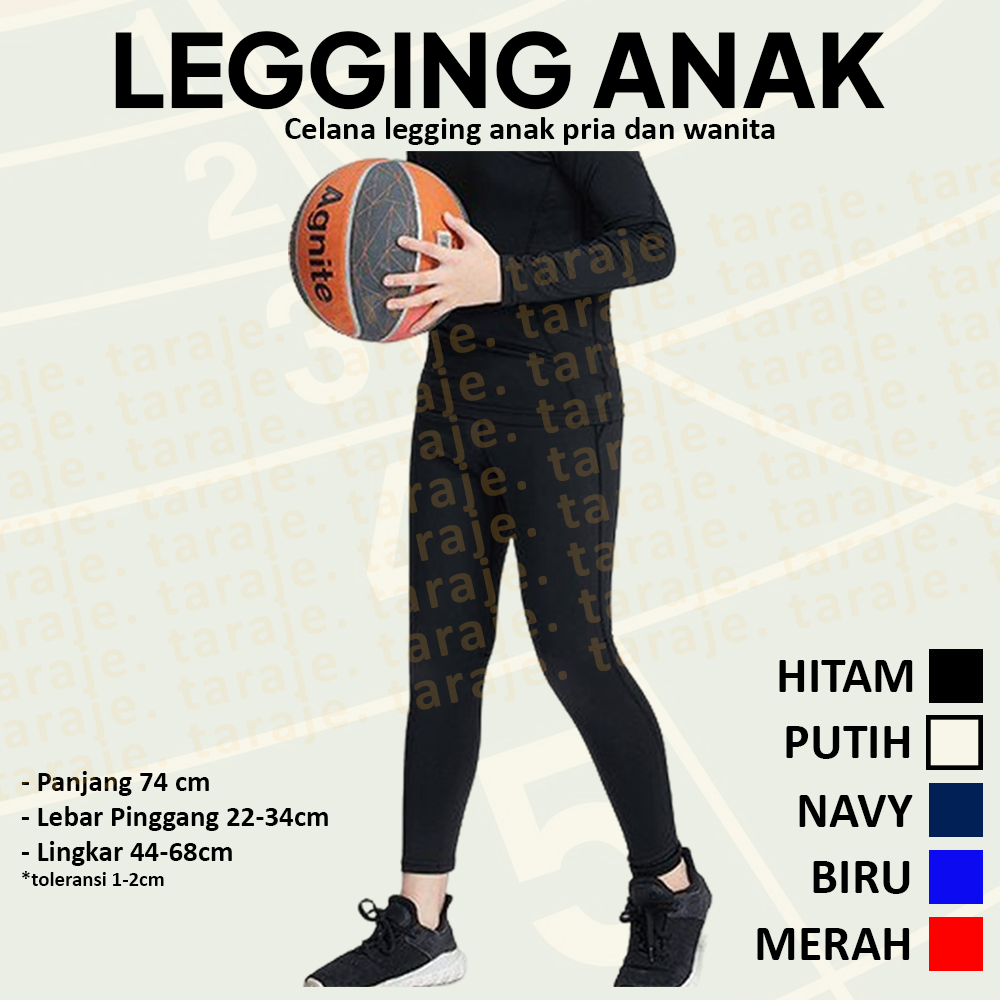 BASELAYER CELANA LEGGING PANJANG ANAK LAKI-LAKI DAN PEREMPUAN UNTUK OLAHRAGA