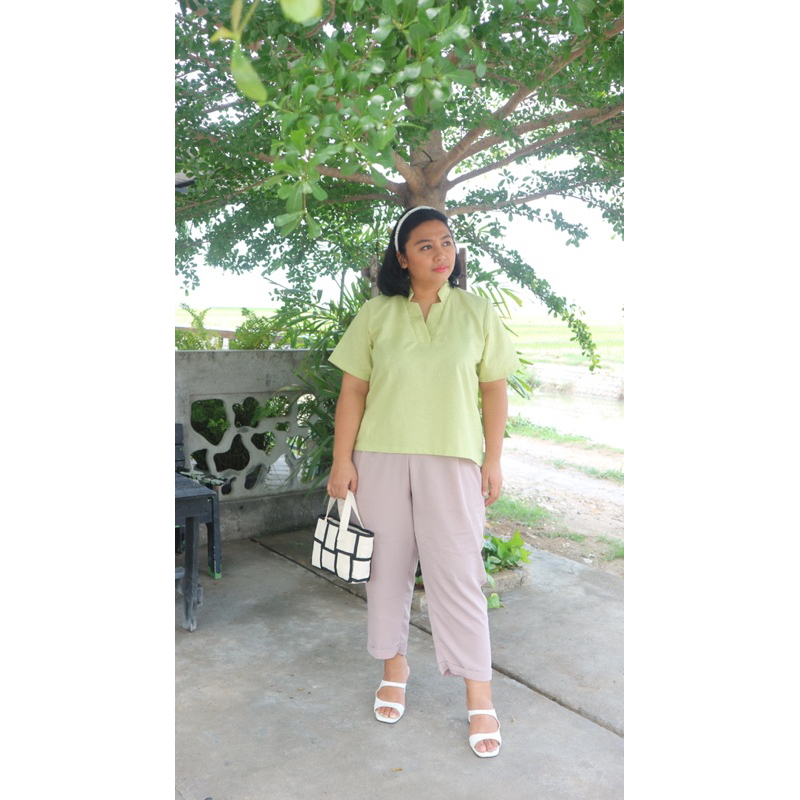 BINAR LINEN TOP || Blouse  LINEN || LINEN TOP || BAJU LINEN