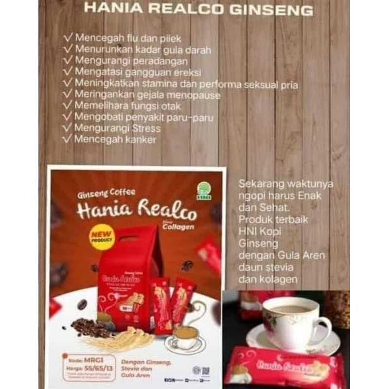 

HANIA REALCO GINSENG COFFEE HNI ORI