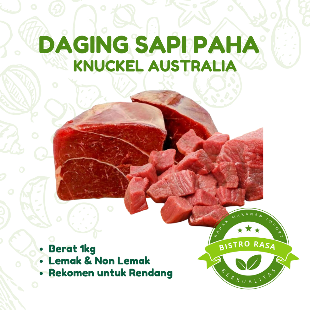 

Daging Rendang 1kg / Daging Sapi paha Knuckel Australia
