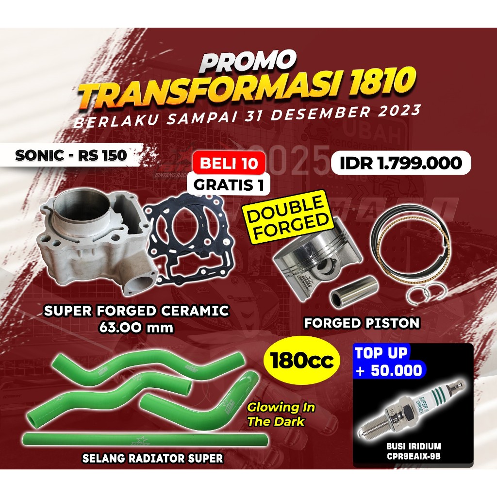 PAKET BORE UP SONIC - RS 150 | BRT