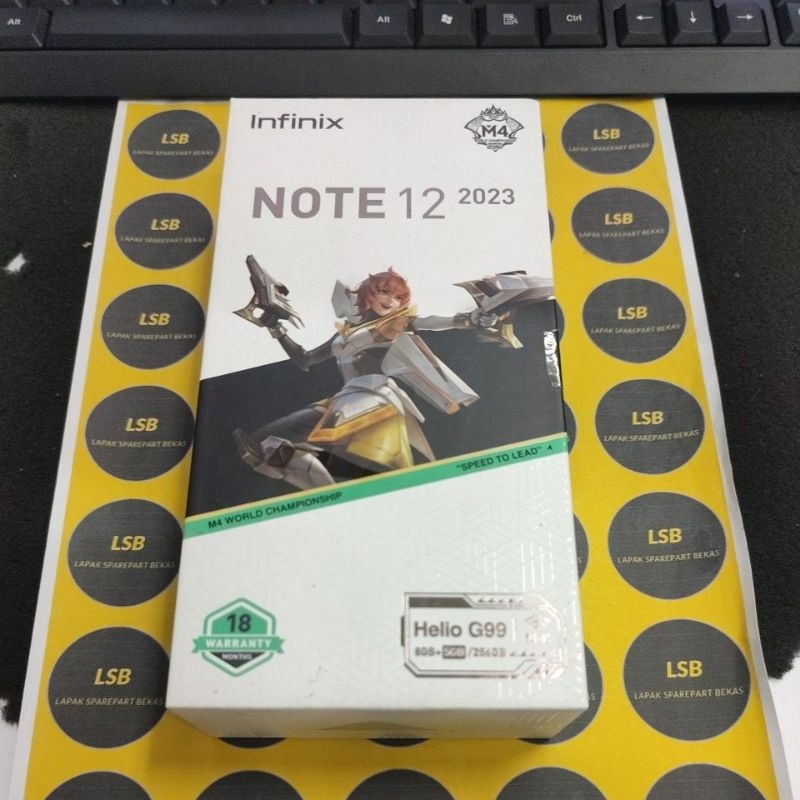 DUS BOX HANDPHONE INFINIX NOTE 12 2023 ORIGINAL BEKAS