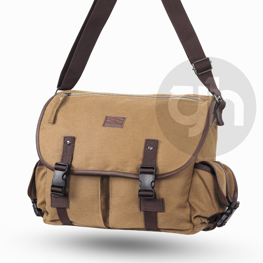 HOT DEALS GH-Bag Tas Slingbag Pria/Tas Selempang/Tas Kerja Pria/Tas Cowo Besar Canvas Model Terbaru