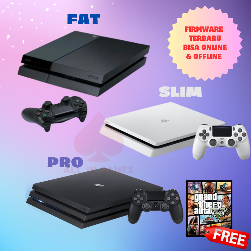 PS4 FAT/SLIM/PRO PS Bisa Online Ofline full game Free GTA