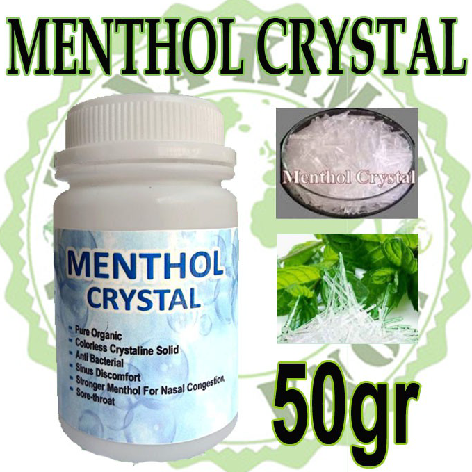 

✦BEST SELLER✦ Mentol Kristal 50gram / Menthol Crystals Murni Food Grade