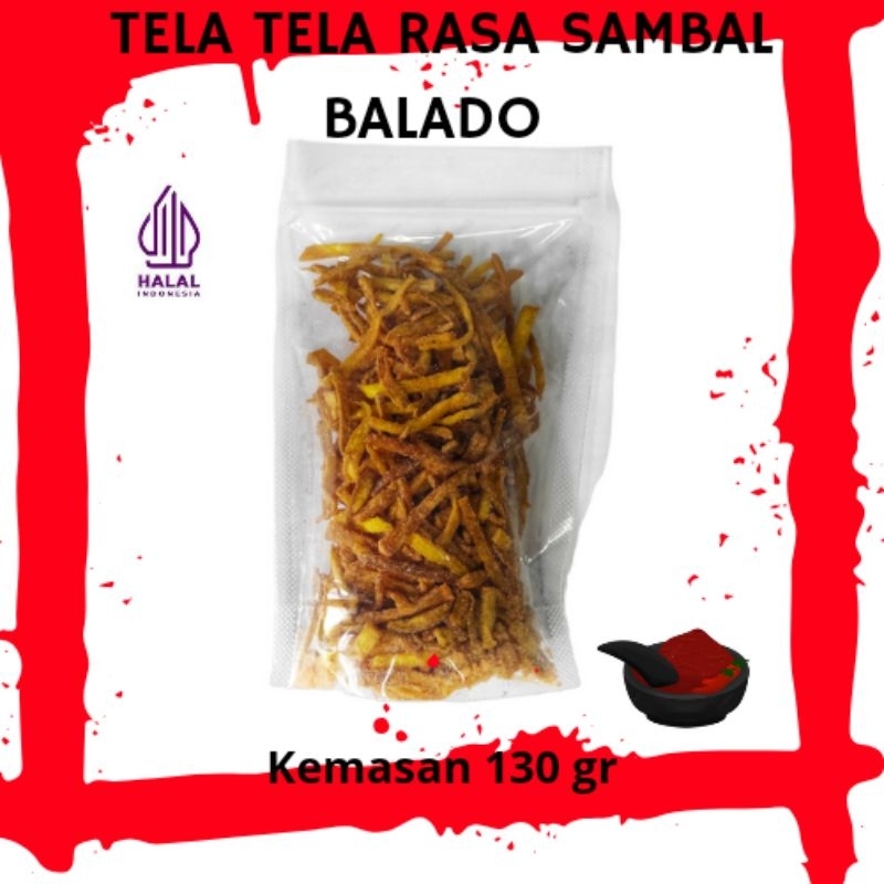 

Tela Tela Rasa Sambal Balado Kemasan 130 gr snack jajanan